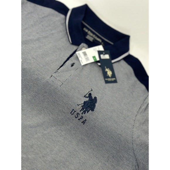 U.S.‎ Polo Assn. Since 1890 Big Pony  Navy/ gray new  Short sleeve. NEW!!! L - Picture 9 of 11